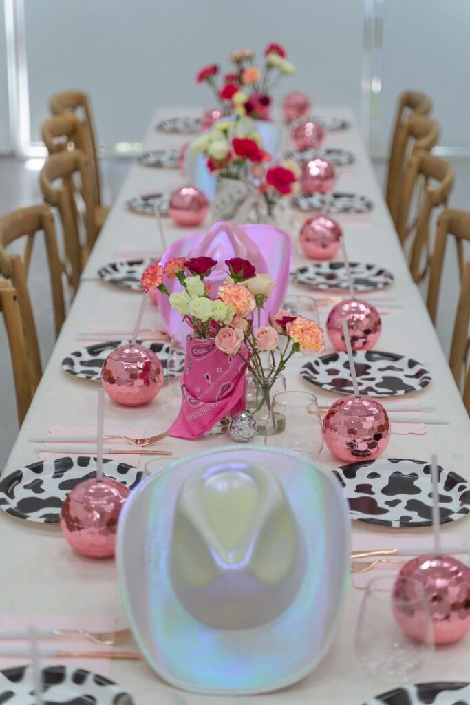 cowgirl party decor table setting