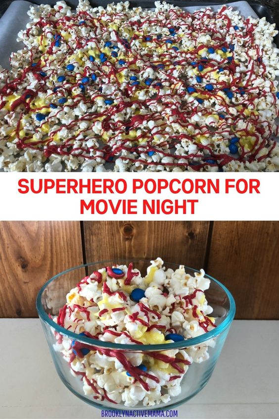 Super Hero Popcorn Movie Night