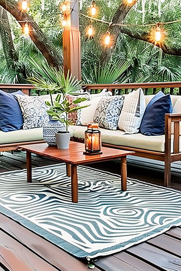 Easy and Stylish Ideas Using Outdoor Rugs To Transform Your Patio